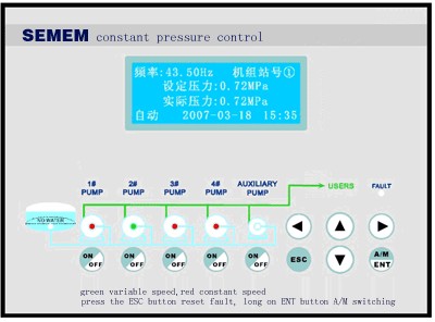 供应SEMEM XC液晶变频恒压供水控制器